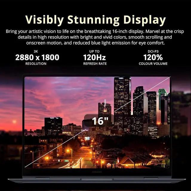Alt view image 5 of 7 - Samsung Galaxy Book 4 Pro 16" 3K AMOLED Touch 2-in-1 Laptop, Intel Ultra 7 155H, 16GB LPDDR5X, 2TB Storage(1TB SSD+1TB Docking Station Set), Backlit Keyboard, Fingerprint, Copilot, Win 11 Pro, Gray