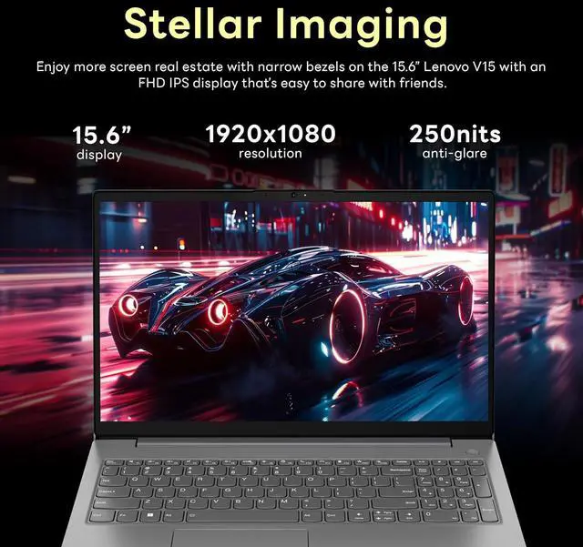 Alt view image 6 of 7 - Lenovo V15 G4 IRU 15.6" FHD Business Laptop, Intel Core i7-13620H, 40GB RAM, 2.5TB Storage(2TB SSD+512GB Docking Station Set), Intel UHD Graphics, Wi-Fi 6, Windows 11 Pro, Gray