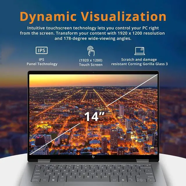 Alt view image 5 of 7 - HP OmniBook X Flip 2-in-1 Laptop, 14" 2K Touchscreen Display, AMD Ryzen AI 7 350, 24GB RAM, 2.5TB Storage(2TB SSD+512GB Docking), Backlit Keyboard, Copilot+ PC, 5MP IR Camera, Win 11 Pro, Silver