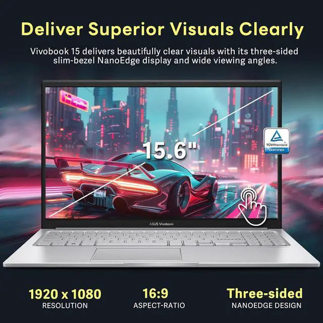 Alt view image 4 of 7 - ASUS Vivobook 15.6" FHD Touchscreen Laptop, Intel i7-1355U, 24GB RAM, 2TB Storage (1TB SSD+1TB Docking Station Set), Intel Iris Xe Graphics, Backlit Keyboard, Win 11 Pro, Silver
