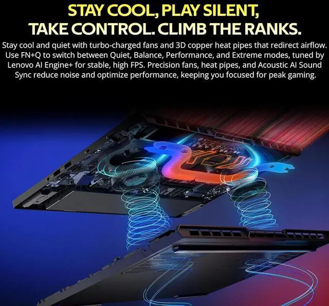 Alt view image 6 of 7 - Lenovo Legion Pro 5i 16" WQXGA OLED 165Hz Gaming Laptop, Intel Ultra 7 255HX, 16GB RAM, 1TB SSD, NVIDIA GeForce RTX 5060, Backlit Keyboard, Windows 11 Pro, Black, 1TB Docking Station Set