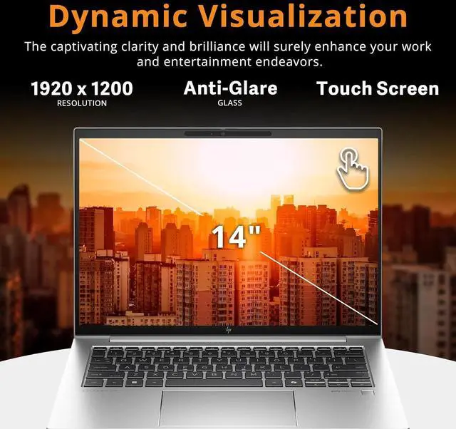 Alt view image 4 of 7 - HP EliteBook 845 G11 14" WUXGA IPS Touchscreen Laptop, AMD Ryzen 7 8840U, 64GB RAM, 3TB Storage (2TB SSD+1TB Docking Station Set), Backlit Keyboard, Fingerprint, Win 11 Pro, Silver