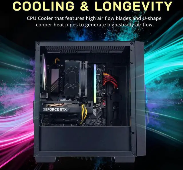 Alt view image 6 of 7 - Acer Nitro 60 Gaming Desktop, Intel i5-14400F 16GB DDR5 RAM, 2TB Storage (1TB SSD+1TB Docking Station Set), NVIDIA GeForce RTX 5060, 3 ARGB Cooling Fans, Wi-Fi 6, Win 11 Pro, Black