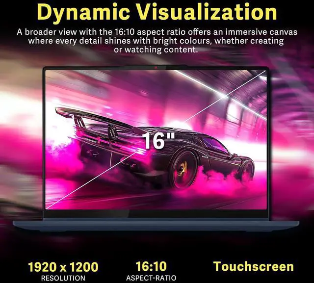 Alt view image 5 of 7 - Lenovo IdeaPad 5 2-in-1 16" WUXGA Touchscreen Laptop, AMD Ryzen AI 7 350, 16GB RAM, 1.5TB Storage (512GB SSD+1TB Docking Station), AMD Radeon 860M, Backlit Keyboard, Windows 11 Pro, Blue