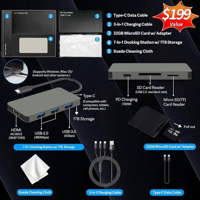 Alt view image 2 of 7 - MSI Vector 16" 240Hz QHD+ Gaming Laptop, AMD Ryzen 9 8940HX, 16GB DDR5, 1TB PCIe SSD, NVIDIA GeForce RTX 5070 Ti, 24-Zone RGB Backlit Keyboard, Copilot, Win 11 Pro, Gray, 1TB Docking Station Set