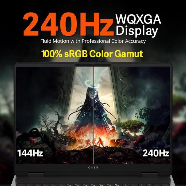 Alt view image 4 of 6 - HP OMEN 16 16" WQXGA 240Hz IPS Gaming Laptop, AMD Ryzen AI 9 365, NVIDIA GeForce RTX 5070 8GB, 32GB DDR5, 2TB Storage(1TB SSD+1TB Docking Station Set), RGB Backlit Keyboard, WiFi 6E, Win 11, Black