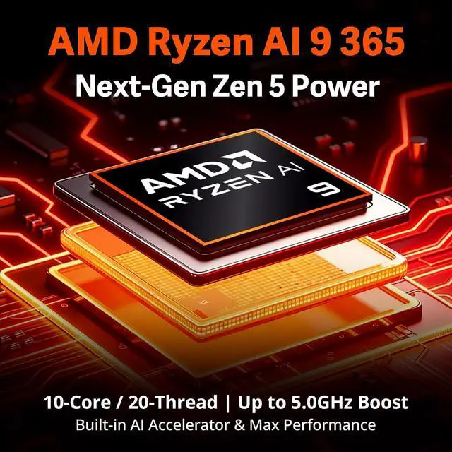 Alt view image 5 of 6 - HP OMEN 16 16" WQXGA 240Hz IPS Gaming Laptop, AMD Ryzen AI 9 365, NVIDIA GeForce RTX 5070 8GB, 32GB DDR5, 2TB Storage(1TB SSD+1TB Docking Station Set), RGB Backlit Keyboard, WiFi 6E, Win 11, Black