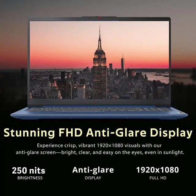 Alt view image 5 of 7 - Lenovo IdeaPad Slim 3 15.6" Anti-Glare FHD Laptop, Intel N150, Intel Graphics, 8GB RAM, 288GB Storage(128GB UFS+160GB Docking Station Set), Microsoft 365, Num Pad, Long Battery Life, Win11 Pro, Blue