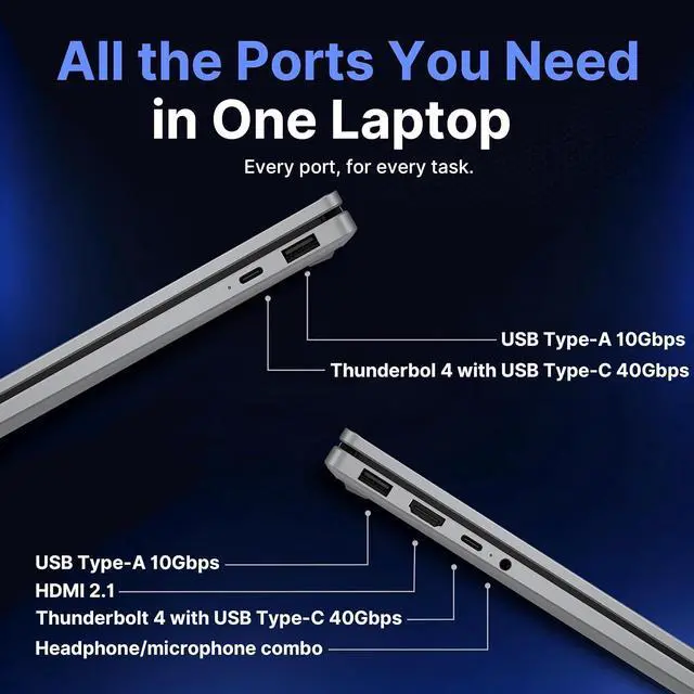 Alt view image 7 of 7 - HP OmniBook X Flip 2-in-1 Copilot+ PC Laptop, 16" FHD+ OLED Touchscreen, AMD Ryzen AI 9 465, 32GB LPDDR5X, 1.5TB Storage (512GB SSD+1TB Docking Station), Backlit Keyboard, Wi-Fi 7, Win 11 Pro, Silver