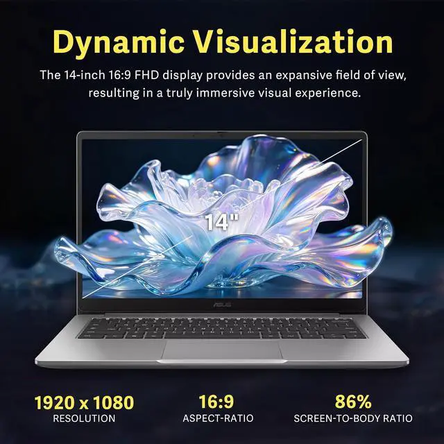 Alt view image 5 of 7 - ASUS CX14 14" FHD Chromebook Laptop, Intel Celeron N50 Processor,4GB Memory, 288GB Storage(128GB eMMC+160GB Docking Station Set), Intel UHD GPU, WiFi 6, 720p HD Camera, Chrome OS,Dusk Gray