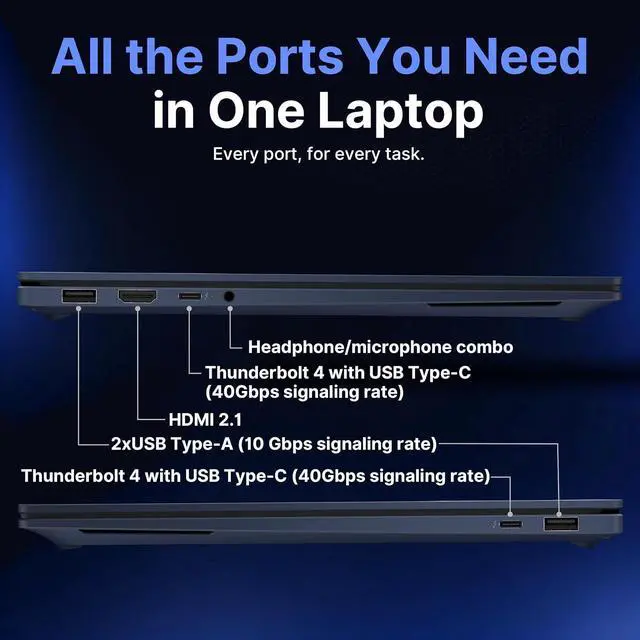 Alt view image 7 of 7 - HP OmniBook X 14" 3K OLED Touch Laptop, Intel Core Ultra 7 355, 16GB LPDDR5X, 2TB Storage (1TB SSD+1TB Docking Station), Copilot+ PC, Backlit Keyboard, IR Camera, Wi-Fi 7, Win 11, Silver