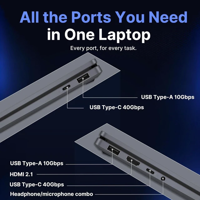 Alt view image 7 of 7 - HP OmniBook X Flip 16" 2K OLED 2-in-1 AI Laptop,Intel Core Ultra 7 355,16GB LPDDR5x,2TB SSD+1TB Dock Set,Intel graphics,Backlit Keyboard,Win 11 Pro,Gray