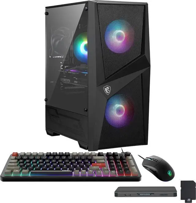 Main image of msi Codex R2 AI Gaming Desktop, Intel Core Ultra 7 265F, NVIDIA GeForce RTX 5070 12GB GDDR7, 16GB DDR5, 2TB Storage (1TB SSD+1TB Docking Station Set), Keyboard & Mouse, Wi-Fi 6E, Win 11, Black