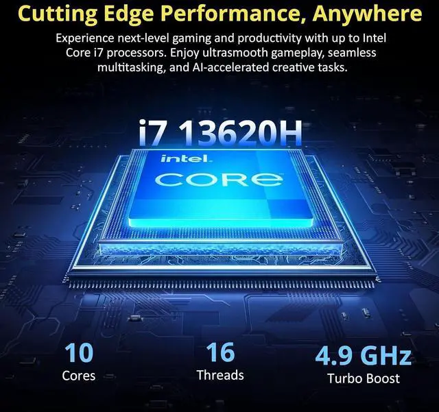 Alt view image 4 of 7 - GIGABYTE A16 16" WUXGA 165Hz Gaming Laptop, Intel Core i7-13620H, GeForce RTX 5070 8GB GDDR7, 16GB RAM, 2TB Storage (1TB SSD+1TB Docking Station Set), RGB Backlit Keyboard, Win 11, Black Steel