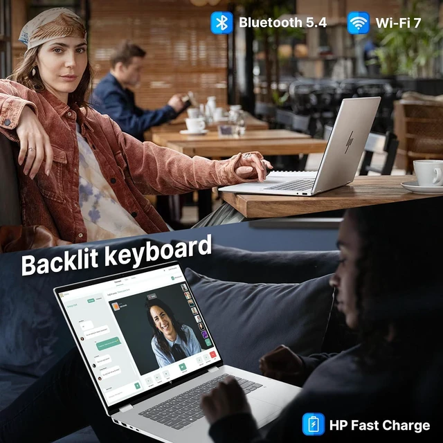 Alt view image 5 of 7 - HP OmniBook 7 Flip 16" 3K 2-in-1 Touch Laptop, Intel Ultra 7 258V, 32GB RAM, 3TB Storage(2TB SSD+1TB Docking Station), Intel Arc 140V, Copilot+ PC, Backlit Keyboard, Stylus Pen, Win 11 Pro, Silver