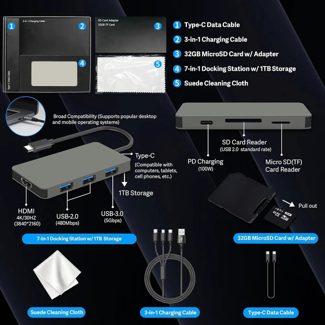 Alt view image 2 of 7 - HP OmniBook 3 14" Next Gen AI Laptop, Snapdragon X X1-26-100, 16GB LPDDR5X, 2TB Storage (1TB SSD+1TB Docking Station), Qualcomm Adreno Graphics, Copilot+ PC, FHD IR Camera, Win 11 Pro, Graphite