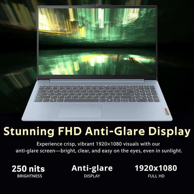 Alt view image 5 of 7 - Lenovo IdeaPad Slim 3i 15.6" Full HD Laptop, Intel Processor N150, 8GB LPDDR5 RAM, 288GB Storage(128GB UFS+160GB Docking Station), Wi-Fi 6, 720p HD Privacy Webcam, Copilot, Win 11 Home, Frost Blue
