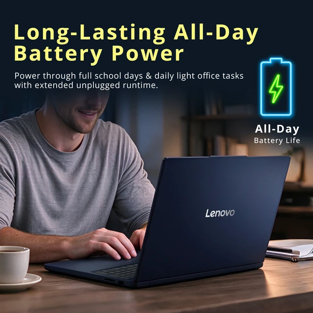 Alt view image 7 of 7 - Lenovo IdeaPad Slim 3i 15.3" WUXGA Touch Laptop, Intel Core 7 350, 16GB DDR5 RAM, 1.5TB Storage (512GB SSD+1TB Docking Station), Intel Graphics, 720p HD Camera, Numeric Keypad, Win 11 Pro, Cosmic Blue