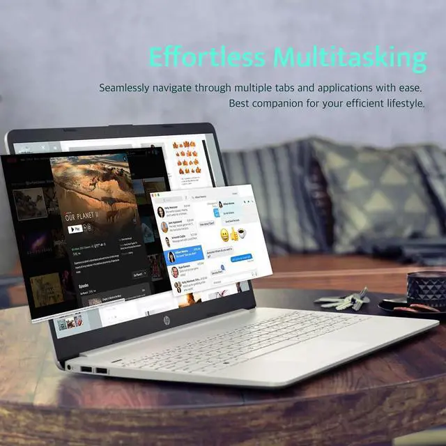 Alt view image 5 of 7 - HP 15.6" FHD Laptop, Intel Core i3-1215U, 32GB DDR4 RAM, 2TB SSD, Intel UHD Graphics, Numeric Keypad, HD Camera, WiFi, Bluetooth, Windows 11, Silver, 32GB Hotface USD Card