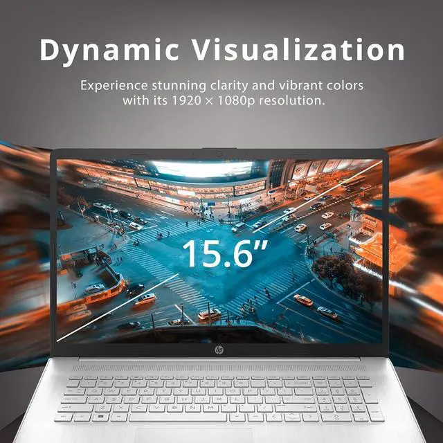 Alt view image 3 of 7 - HP 15.6" FHD Laptop, Intel Core i3-1215U, 32GB DDR4 RAM, 2TB SSD, Intel UHD Graphics, Numeric Keypad, HD Camera, WiFi, Bluetooth, Windows 11, Silver, 32GB Hotface USD Card