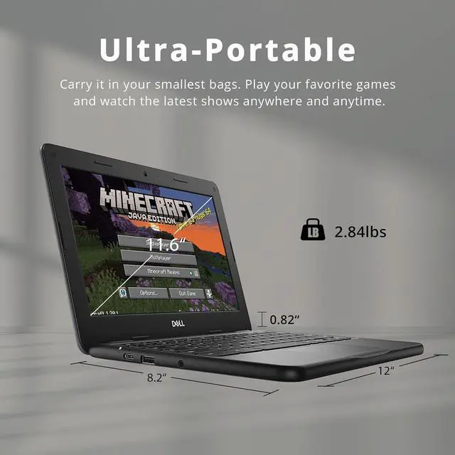 Alt view image 6 of 7 - Dell Chromebook 11 3000 3100 11.6" Chromebook - 1366 x 768 - Celeron N4020-4 GB RAM - 16 GB Flash Memory - Chrome OS - Intel HD Graphics