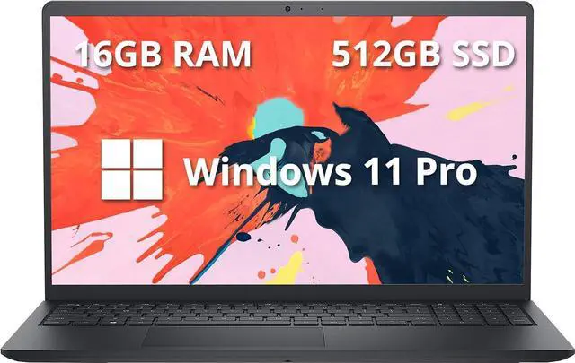 Main image of Dell Inspiron 15 3520 Laptop, 15.6" FHD Touchscreen, Intel Gen 11th Core i5 1155G7 Processor, 16GB DDR4 RAM, 512GB PCIe SSD, Intel UHD Graphics, Wi-Fi 5, Windows 11 Pro, Black