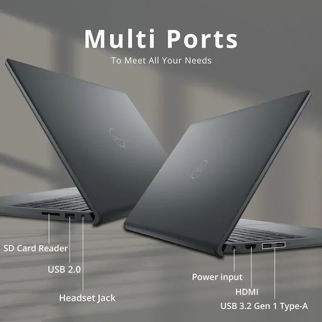 Alt view image 6 of 6 - Dell Inspiron 15 3520 Laptop, 15.6" FHD Touchscreen, Intel Gen 11th Core i5 1155G7 Processor, 16GB DDR4 RAM, 512GB PCIe SSD, Intel UHD Graphics, Wi-Fi 5, Windows 11 Pro, Black