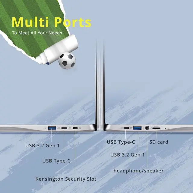 Alt view image 7 of 7 - Acer Chromebook 315 Laptop | Intel Celeron N4500 | 15.6" Full HD IPS Display | Intel UHD Graphics | 4GB LPDDR4X | 64GB eMMC| Chrome OS ,Silver