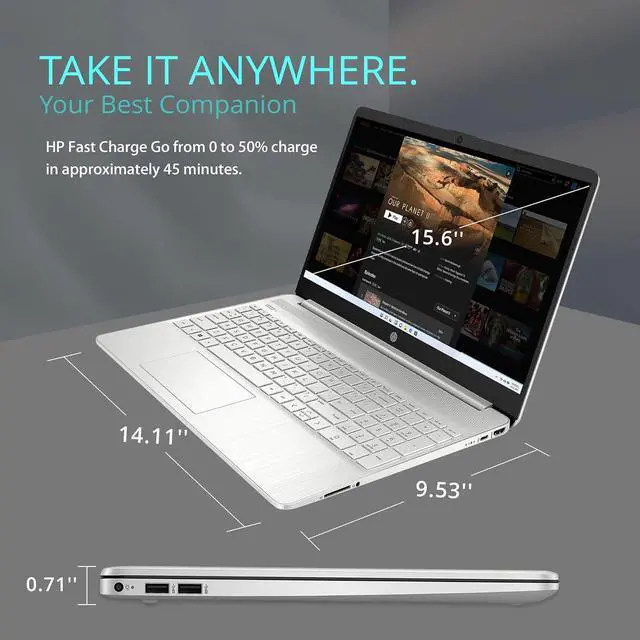 Alt view image 4 of 7 - HP 15.6" FHD Business Laptop, Intel Core i5-1135G7, 32GB DDR4 RAM, 1TB PCIe SSD, Intel Iris Xe Graphics, Numpad, Webcam, Wi-Fi 5, Silver, Win 11 Pro, 32GB Hotface USB Card