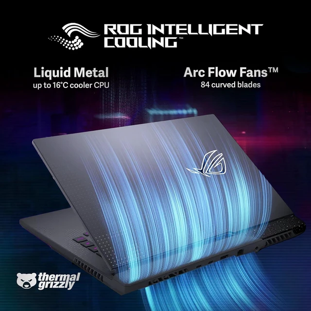 Alt view image 4 of 7 - ASUS ROG Strix G15 15.6" 165Hz WQHD Gaming Laptop, AMD Ryzen7 6800H, GeForce RTX 3060, 32GB DDR5, 2TB SSD, RGB Keyboard, VR-Ready, Intelligent Cooling, Gray, Win 11 Pro, 32GB Hotface USB Card