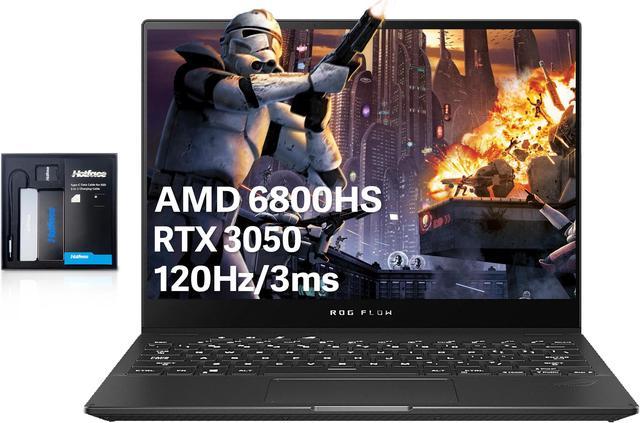 ASUS ROG Flow 13.4'' WUXGA Touchscreen Laptop, AMD Ryzen 9 6800HS, 16GB  LPDDR5 RAM, 2TB SSD, NVIDIA GeForce RTX 3050, Backlit Keyboard, Win 11 Pro,  