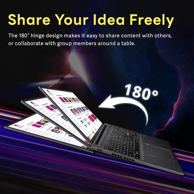 Alt view image 6 of 7 - ASUS Vivobook 16" FHD WUXGA Laptop, Intel i7-1255U, 40GB RAM, 1.28TB Storage(1TB SSD+288GB Docking Station Set), Intel Iris Xe Graphics, Numeric Keypad, Webcam, WiFi, Bluetooth, Win 11 Home, Black