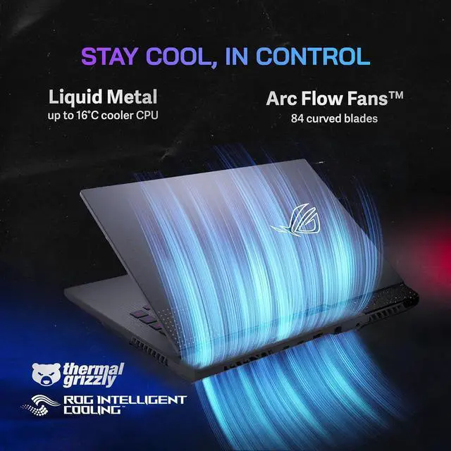 Alt view image 4 of 7 - Asus ROG Strix G15 15.6 165Hz WQHD Gaming Laptop, AMD Ryzen7 6800H, NVIDIA GeForce RTX 3060, 64GB DDR5 RAM, 2TB SSD, RGB KB, VR-Ready, Gray, Win 11 Pro, 32GB USB Card