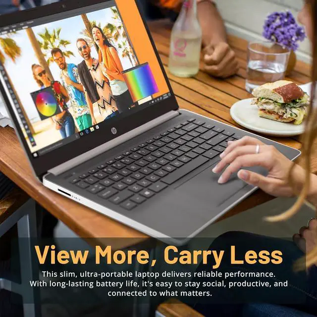 Alt view image 2 of 6 - HP 14'' FHD Laptop, Intel Pentium Silver N5000, 4GB DDR4 RAM, 224GB Storage(64GB eMMC + 160GB Docking Station Set), Intel UHD Graphics 605, 720p Webcam, Wi-Fi 5, Windows 10 S, Silver