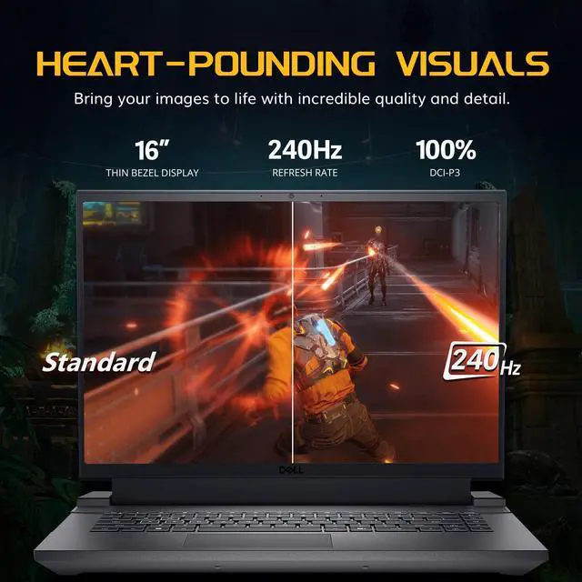 Alt view image 4 of 7 - Dell - G16 7630 16'' QHD+ 240Hz Gaming Laptop - Intel Core i9-13900HX Processor - NVIDIA GeForce RTX 4070 - Windows 11 Pro - 64 GB Memory - 4 TB SSD - Gray - 256GB Docking Station