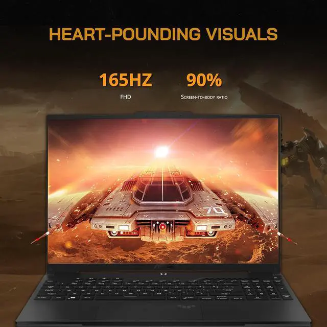 Alt view image 3 of 7 - asus TUF A16 16'' FHD 165Hz Gaming Laptop, AMD Ryzen 7-7735HS, Radeon RX7600S V8G Graphics, 32GB DDR5 RAM, 2TB PCIe SSD, RGB Backlit Keyboard, Wi-Fi 6, HD Camera, Black, Win 11 Pro, 32GB USB Card