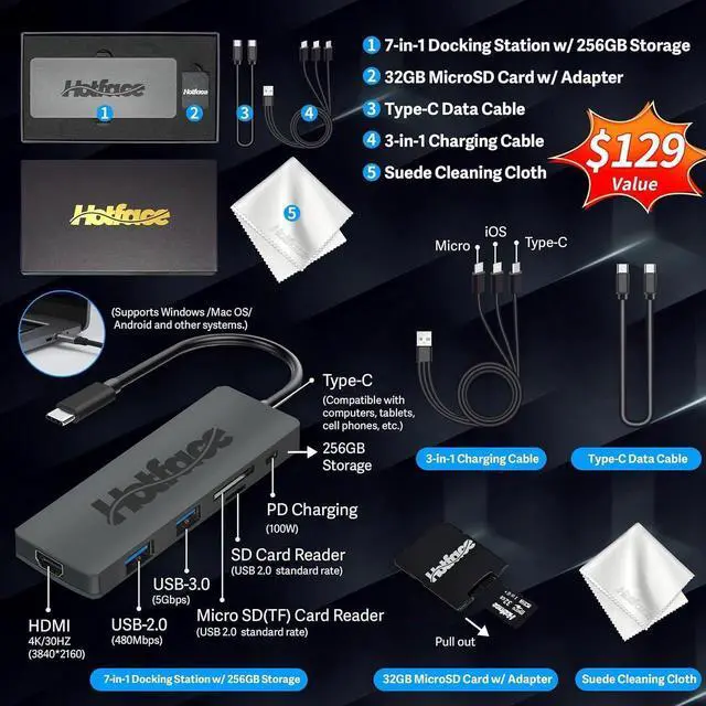 Alt view image 2 of 7 - Lenovo Yoga 7i 2-in-1 16" 2K Touchscreen Laptop, Intel Ultra 5 125U, 16GB LPDDR5X, 1.28TB Storage(1TB SSD +288GB Docking Station Set), Backlit Keyboard, Fingerprint Reader, WiFi 6E, Win 11 Pro, Grey