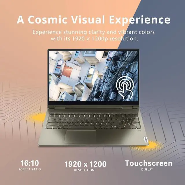 Alt view image 4 of 7 - Lenovo Yoga 7i 2-in-1 360° 15.6" Touch Screen Laptop, Intel Evo Platform Core i7 1165G7, 12GB RAM, 1TB PCIe SSD, Intel Iris Xe Graphics, Backlit Keyboard, Win 11, Dark Moss, 32GB USB Card