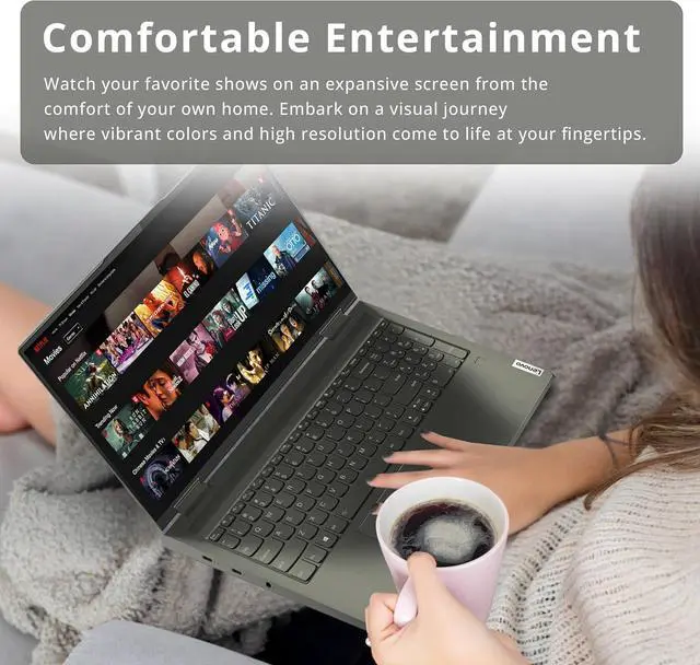 Alt view image 7 of 7 - Lenovo Yoga 7i 2-in-1 360° 15.6" Touch Screen Laptop, Intel Evo Platform Core i7 1165G7, 12GB RAM, 1TB PCIe SSD, Intel Iris Xe Graphics, Backlit Keyboard, Win 11, Dark Moss, 32GB USB Card