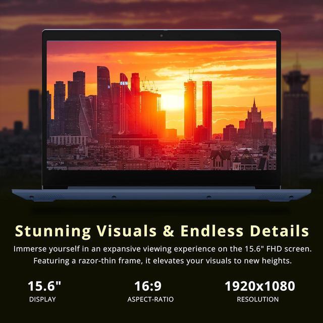 Alt view image 5 of 7 - Lenovo IdeaPad 5 15.6" FHD Laptop, AMD Ryzen 7 5825U Processor, 8GB RAM, 672GB Storage(512GB SSD+160GB Docking Station Set), AMD Radeon Graphics, Number Pad, Backlit Keyboard, Windows 11, Abyss Blue