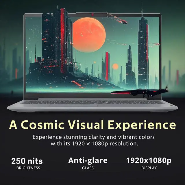 Alt view image 6 of 7 - Lenovo IdeaPad Slim 3 15.6" FHD Anti-Glare Laptop, Intel i3-N305, 8GB LPDDR5, 672GB Storage(512GB SSD+80GB Docking Station Set), Num Pad, HD Camera, Dolby Audio, WiFi 6, Win 11, Grey