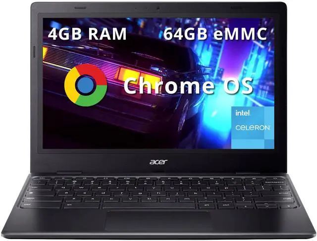 Acer Chromebook 311 11.6" HD Display Laptop, Intel Celeron N4500, 4GB LPDDR4X, 64GB eMMC, Intel UHD Graphics, HD Webcam, WiFi 5, Chrome OS, Black