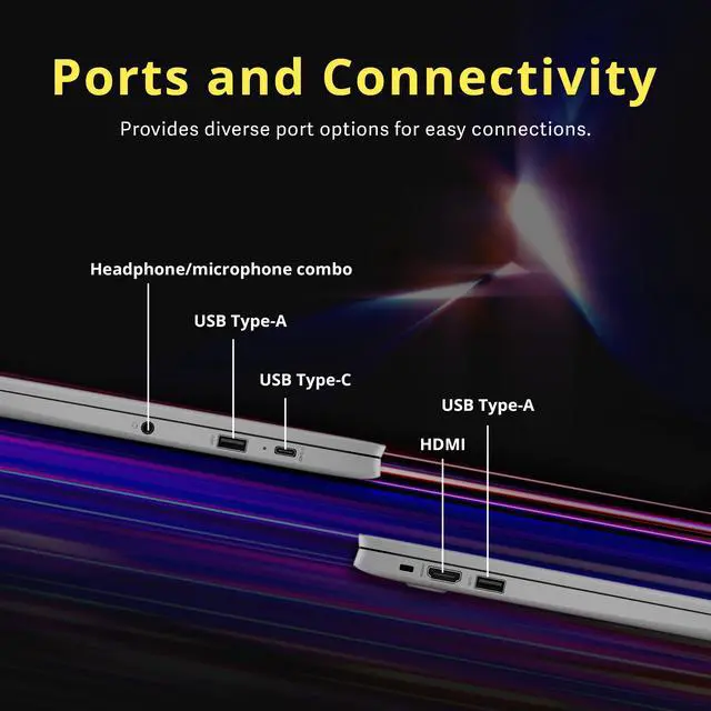 Alt view image 7 of 7 - HP 14" HD Chromebook, Intel Celeron N4500, 4GB RAM, 64GB eMMC, Intel UHD Graphics, 720p Webcam, Wi-Fi 6, Fast Charge, Chrome OS, Gray (Renewed)