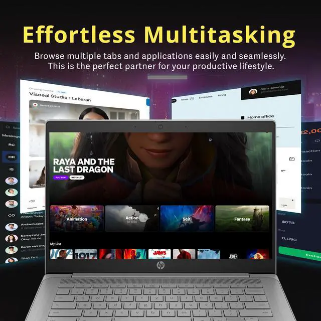 Alt view image 5 of 7 - HP 14" HD Chromebook, Intel Celeron N4500, 4GB RAM, 64GB eMMC, Intel UHD Graphics, 720p Webcam, Wi-Fi 6, Fast Charge, Chrome OS, Gray (Renewed)