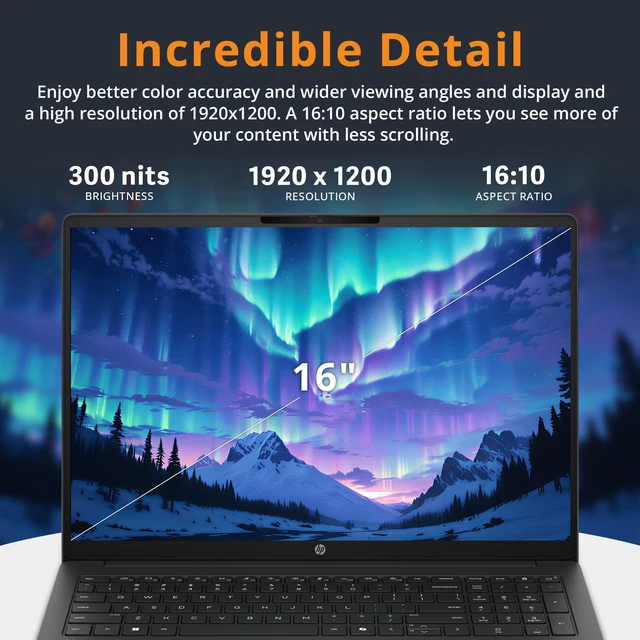 Alt view image 4 of 7 - HP OmniBook 3 16" 2K Laptop, Snapdragon X X1-26-100, 16GB LPDDR5X, 1.5TB Storage (512GB SSD+1TB Docking Station Set), Qualcomm Adreno GPU, Copilot+ PC, Backlit Keyboard, Win 11 Pro, Iron Gray