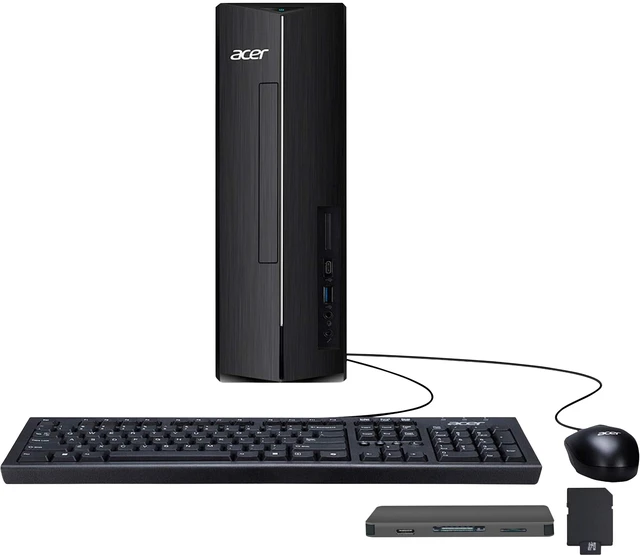 Main image of Acer Aspire XC1715 Desktop,Intel Processor N150,8GB DDR5,512GB SSD+1TB Docking Station,Intel Graphics,Win 11 Pro,USB Keyboard&Mouse,Wi-Fi 6,Black