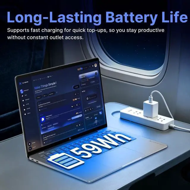 Alt view image 6 of 7 - HP 14" OmniBook X Laptop for Work & Creation, Snapdragon X Plus, 16GB LPDDR5X, 1.5TB Storage (512GB SSD+1TB Docking Station), Adreno Graphics, Long Battery Life, Webcam, Windows 11, Meteor Silver