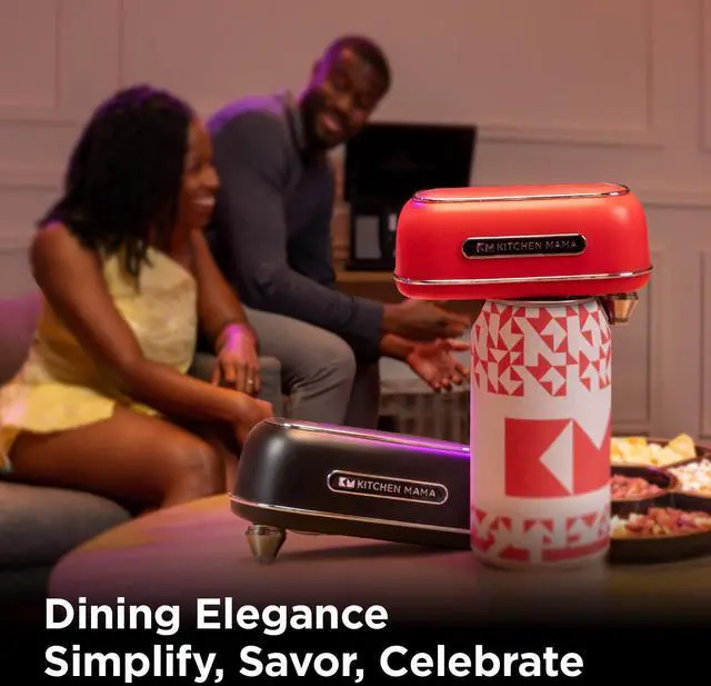 Alt view image 6 of 6 - Kitchen Mama Orbit One Rechargeable Can Opener: Hands-Free, USB-C Charging, Auto Shut-Off, Smooth Edge, Professional Blade for Large Cans, with Elegant Storage Box (Black)