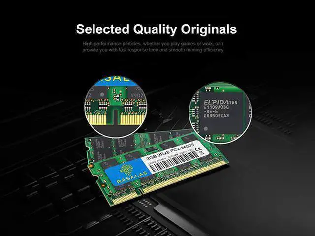 Alt view image 3 of 5 - Rasalas DDR2 PC2-6400 KIT 4GB(2X2GB) DDR2 800MHZ Sodimm DDR2 4GB Kit (2x2GB) PC2 6400S 2RX8 1.8V CL6 RAM Memory Modules for Laptop Computer