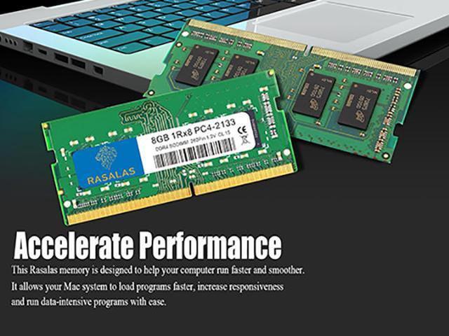 Alt view image 5 of 7 - Rasalas 8GB DDR4 2133MHz PC4-17000S Unbuffered Non-ECC 1.2V CL15 1Rx8 Dual Rank 260 Pin SODIMM Laptop/Notebook Memory Module Upgrade 8GB green